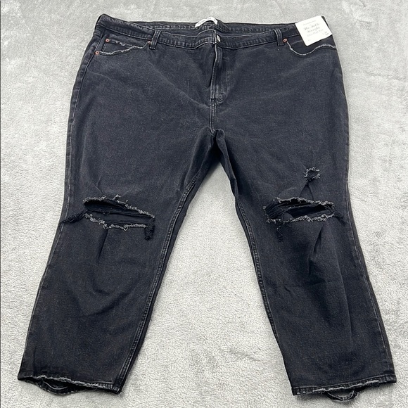 NEW Abercrombie & Fitch 37/24 Short The Ankle Straight Ultra High Rise Jeans‎ - Picture 1 of 14